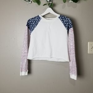 Roxy cropped long sleeves sweatshirt size …
